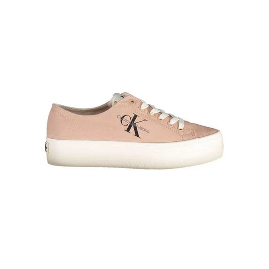 Blush pink Calvin Klein cotton women sneaker with white sole