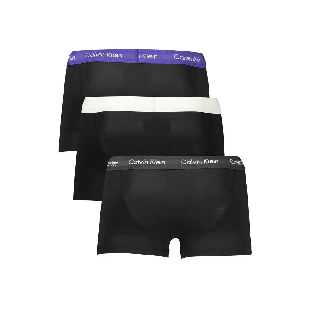 Calvin klein sleek sorte med sorte boxer shorts og kontrastbånd