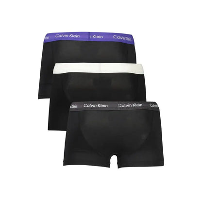 Calvin klein sleek sorte med sorte boxer shorts og kontrastbånd