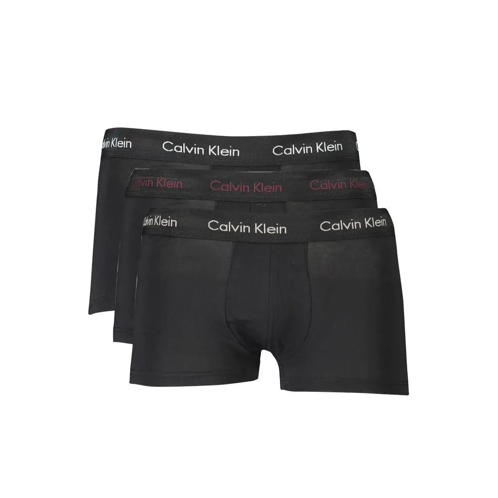 Calvin Klein tri-color stretch cotton boxer briefs set i sort sort med elastik taljebånd
