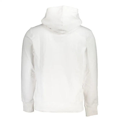 Hvid Calvin Klein bomuldssweater med hætte, outlet mærkevarer, 100% originale brands