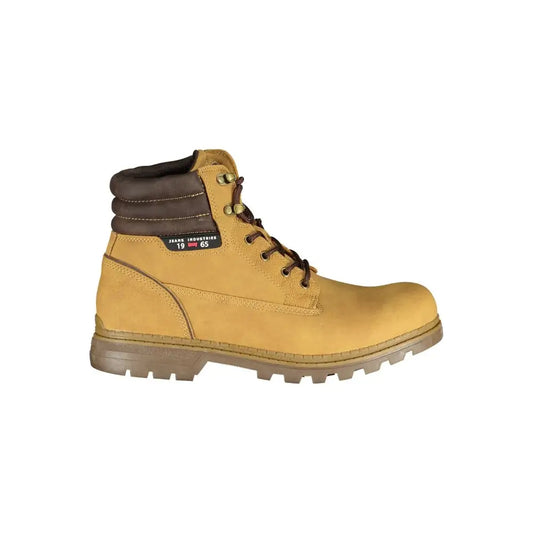 Tan suede Carrera Trendsetting Yellow lace-up boot med brun snøring