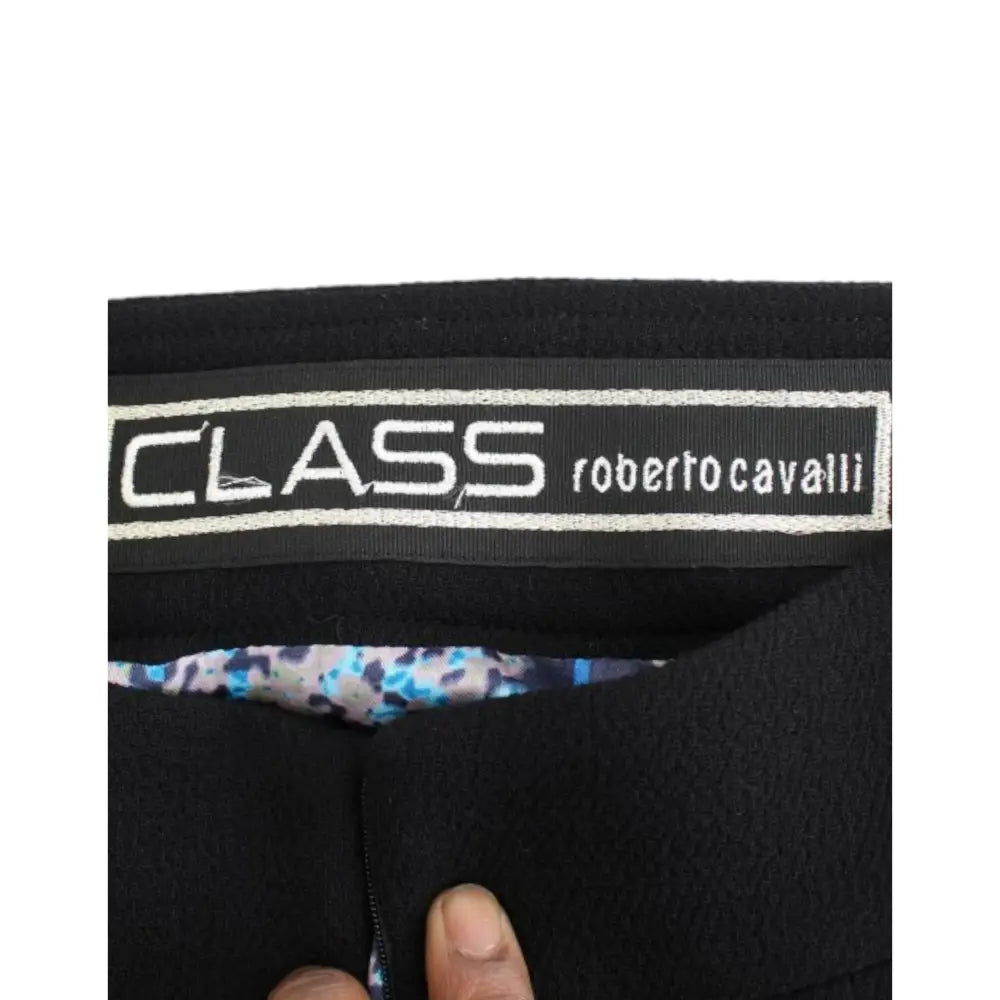 Cavalli Black wool pencil skirt