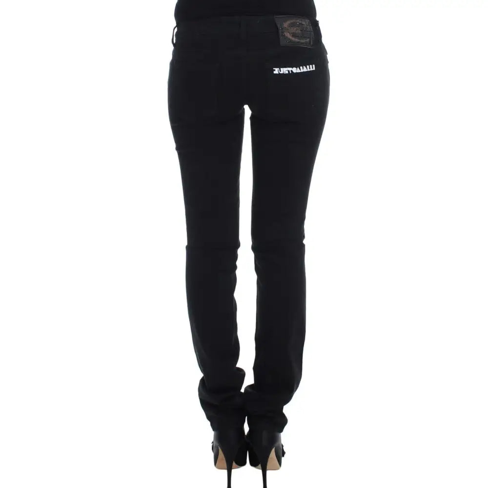 Cavalli Chic Slim Skinny Black Jeans