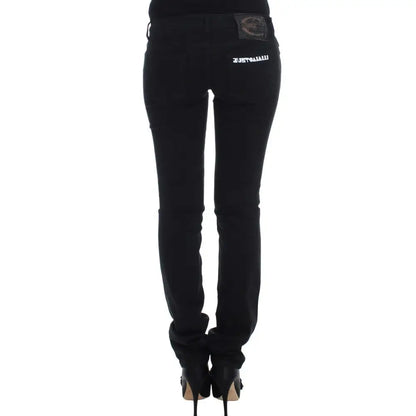 Cavalli Chic Slim Skinny Black Jeans
