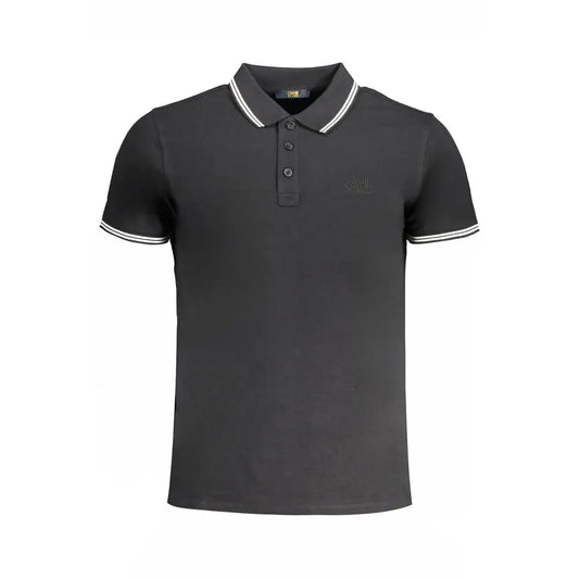 Sort Cavalli Class sort polo shirt i sort sort med hvid trim