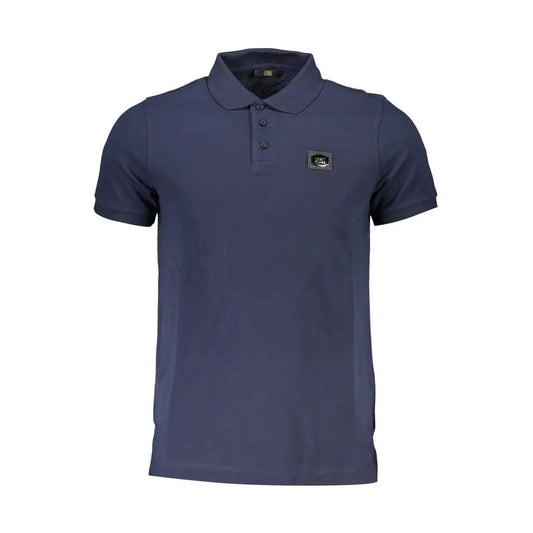 Cavalli Class Blue Cotton Men Polo Shirt - Polo Shirts