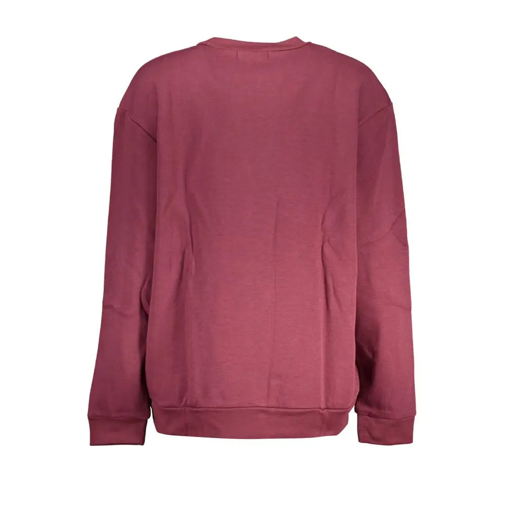 Cavalli Class elegant fleece crew neck sweatshirt i maroon