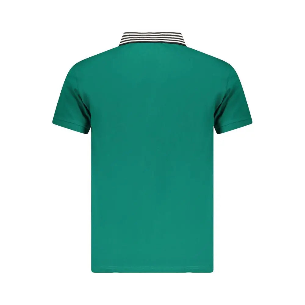 Teal Cavalli Class grøn polo shirt med stribet krave