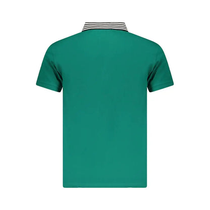 Teal Cavalli Class grøn polo shirt med stribet krave