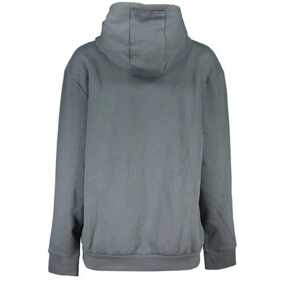 Cavalli Class blød grå fleece hooded sweatshirt, 100% originale brands