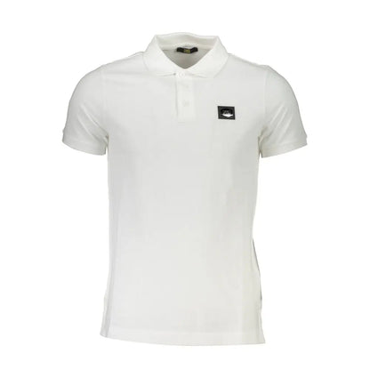 Cavalli Class White Cotton Men Polo Shirt - Polo Shirts