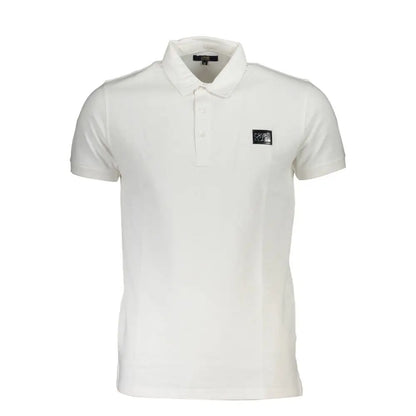Cavalli Class White Cotton Polo Shirt - XXL - Polo Shirts