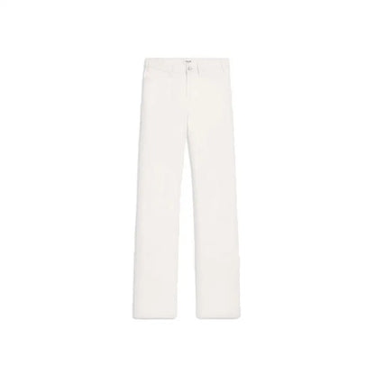 Celine white cotton straight-leg jeans med minimalist design