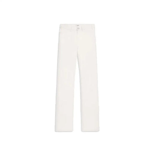 Celine white cotton straight-leg jeans med minimalist design