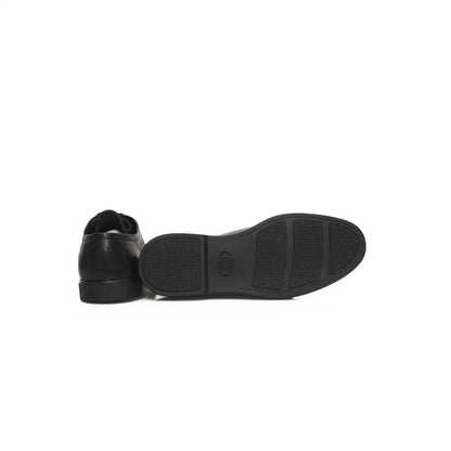 Cerruti 1881 sort læder derby sko med tekstureret gummisål