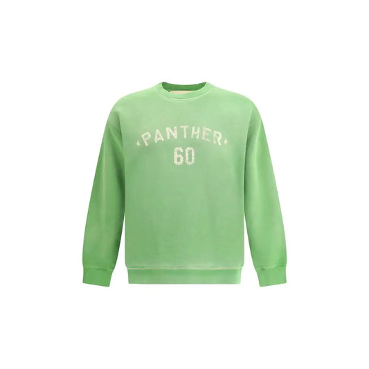 Chez Valentino sweatshirt i blød mintgrøn med Panther 60-tryk