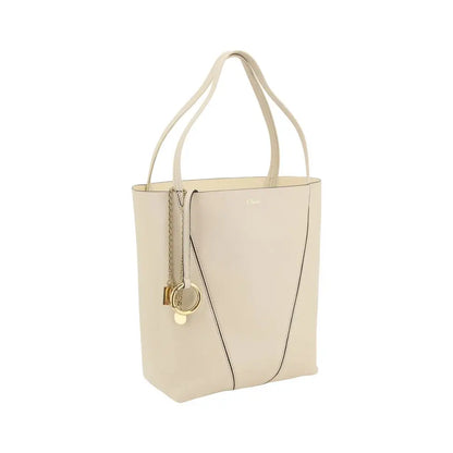 Chloé cream calf leather Bos Taurus shoulder bag with gold hardware
