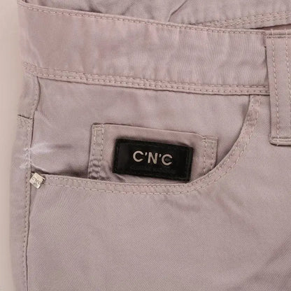 Costume National Beige Cotton Slim Fit Jeans