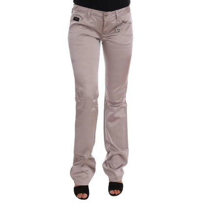 Costume National Beige Cotton Slim Fit Jeans