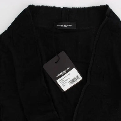 Costume National Black Fine Wool Button Cardigan