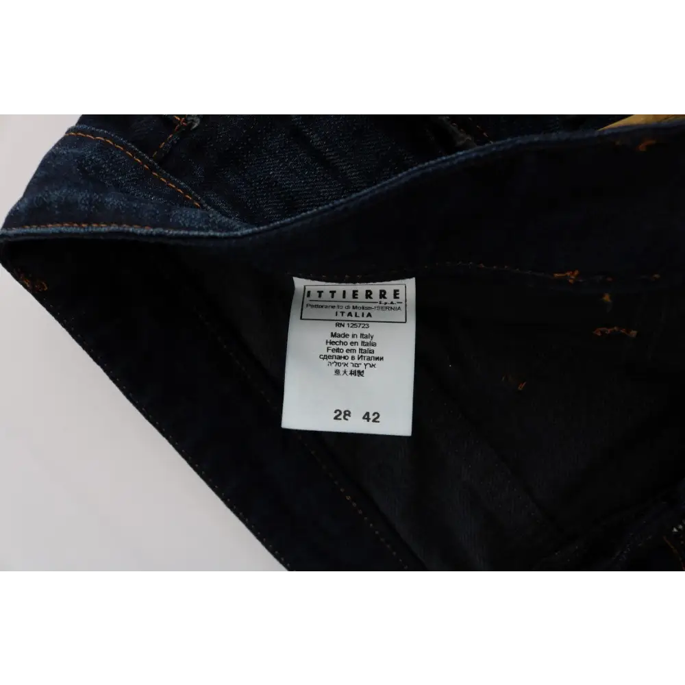 Costume Nationals blå bomulds regular fit denim jeans med Ittierre-etiket