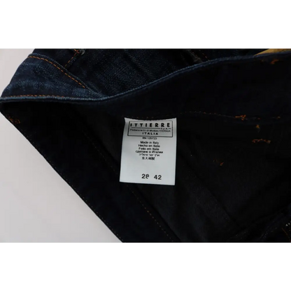 Costume Nationals blå bomulds regular fit denim jeans med Ittierre-etiket