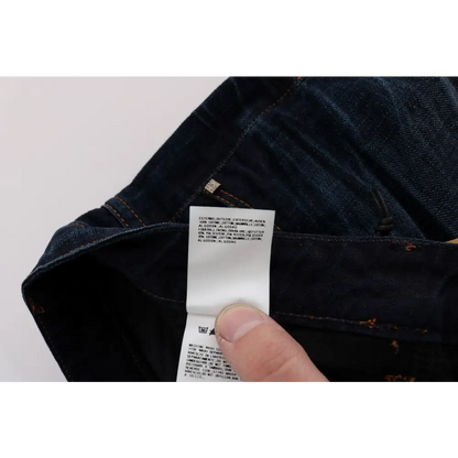 Mørkeblå bomulds denim jeans fra Costume Nationals med hvidt plejelabel