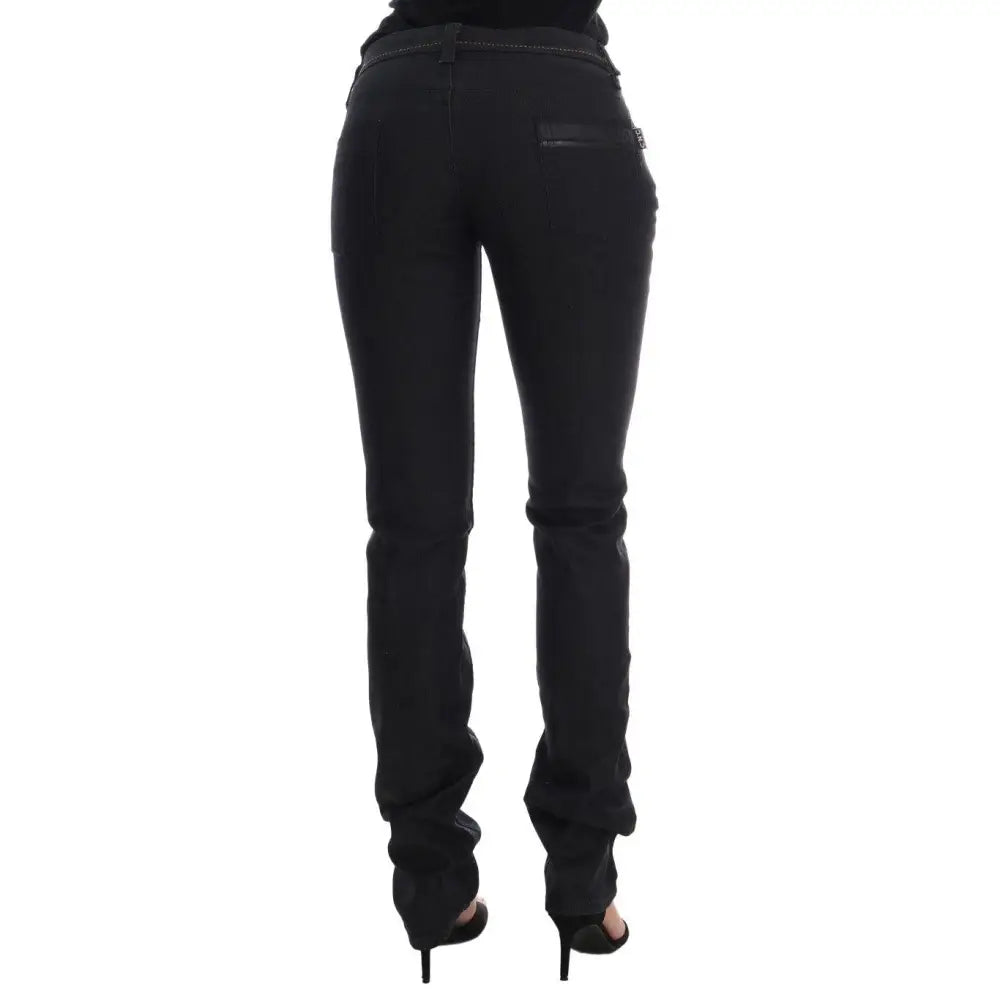 Costume National Blue Cotton Stretch Slim Fit Jeans