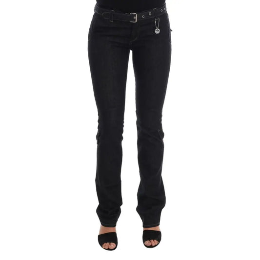 Costume National Blue Cotton Stretch Slim Fit Jeans