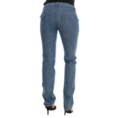 Costume National Blue Wash Cotton Slim Denim Jeans