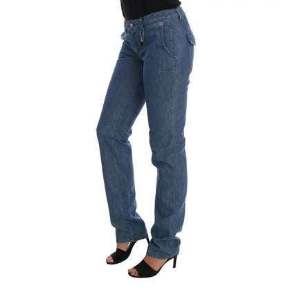 Costume National Blue Wash Cotton Slim Denim Jeans