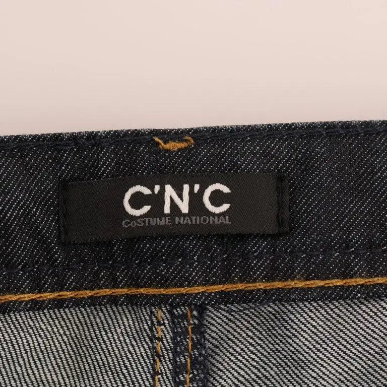 Costume National Dark Blue Cotton Classic Fit Jeans