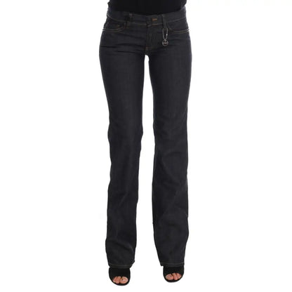 Costume National Dark Blue Cotton Classic Fit Jeans