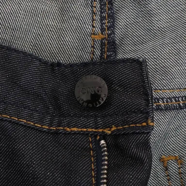 Costume National Dark Blue Cotton Classic Fit Jeans