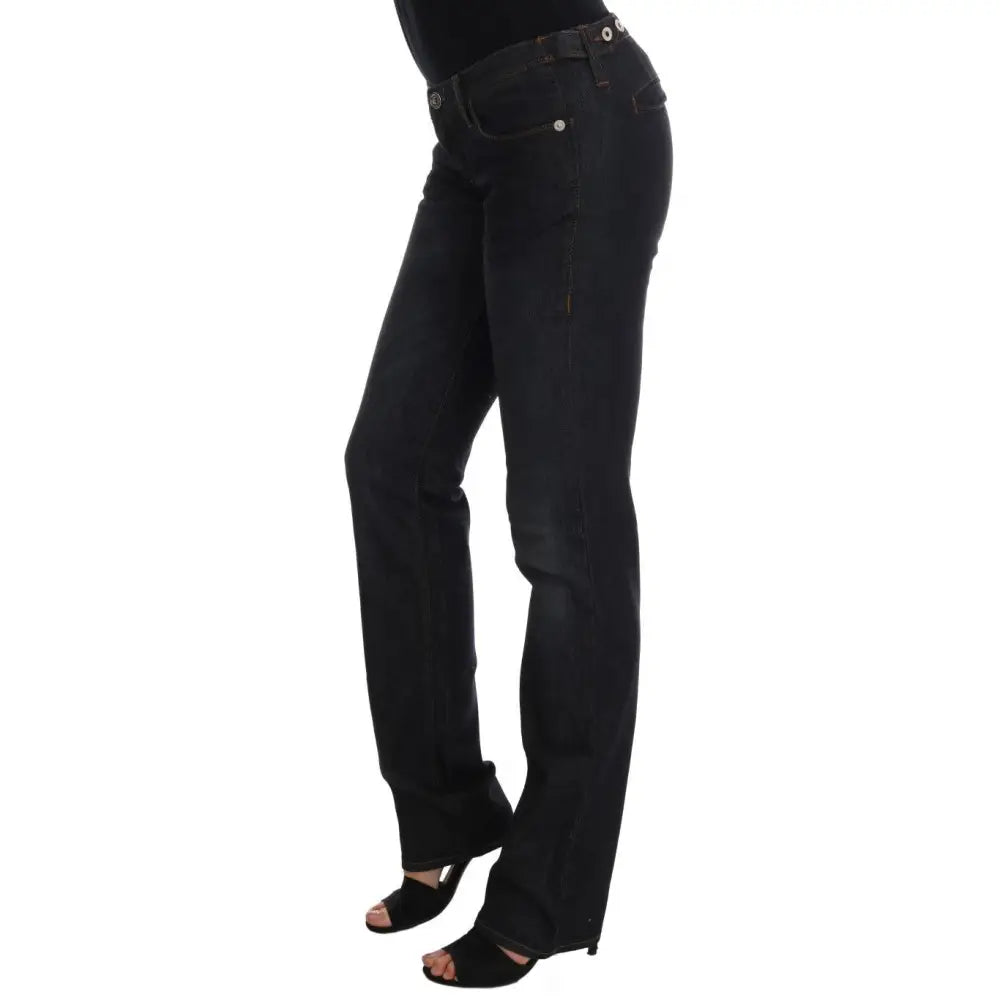 Costume National Dark Blue Cotton Slim Fit Jeans