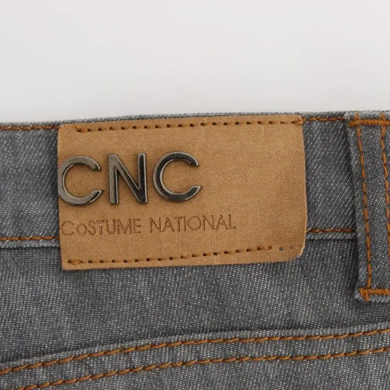 Costume National Gray Cotton Regular Fit Denim Jeans