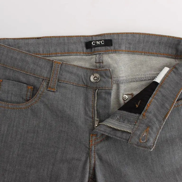 Costume National Gray Cotton Regular Fit Denim Jeans