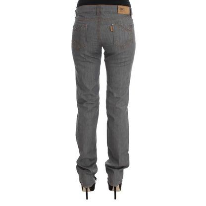 Costume National Gray Cotton Regular Fit Denim Jeans