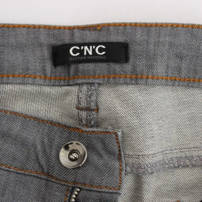 Costume National Gray Cotton Regular Fit Denim Jeans