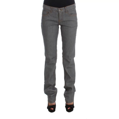 Costume National Gray Cotton Regular Fit Denim Jeans