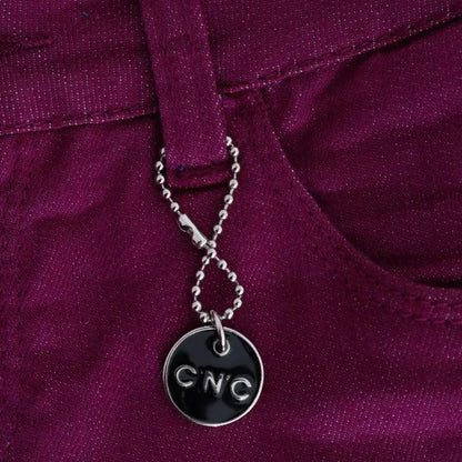 Costume National Purple Cotton Stretch Slim Denim Jeans