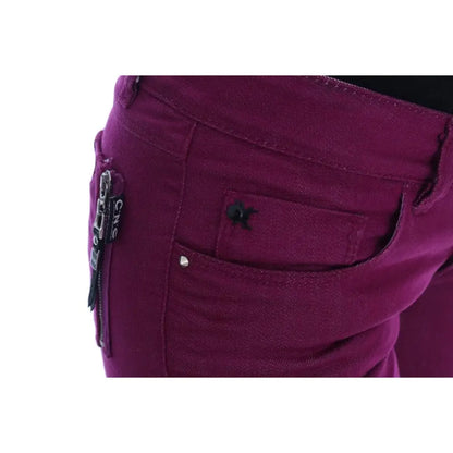 Costume National Purple Cotton Stretch Slim Denim Jeans