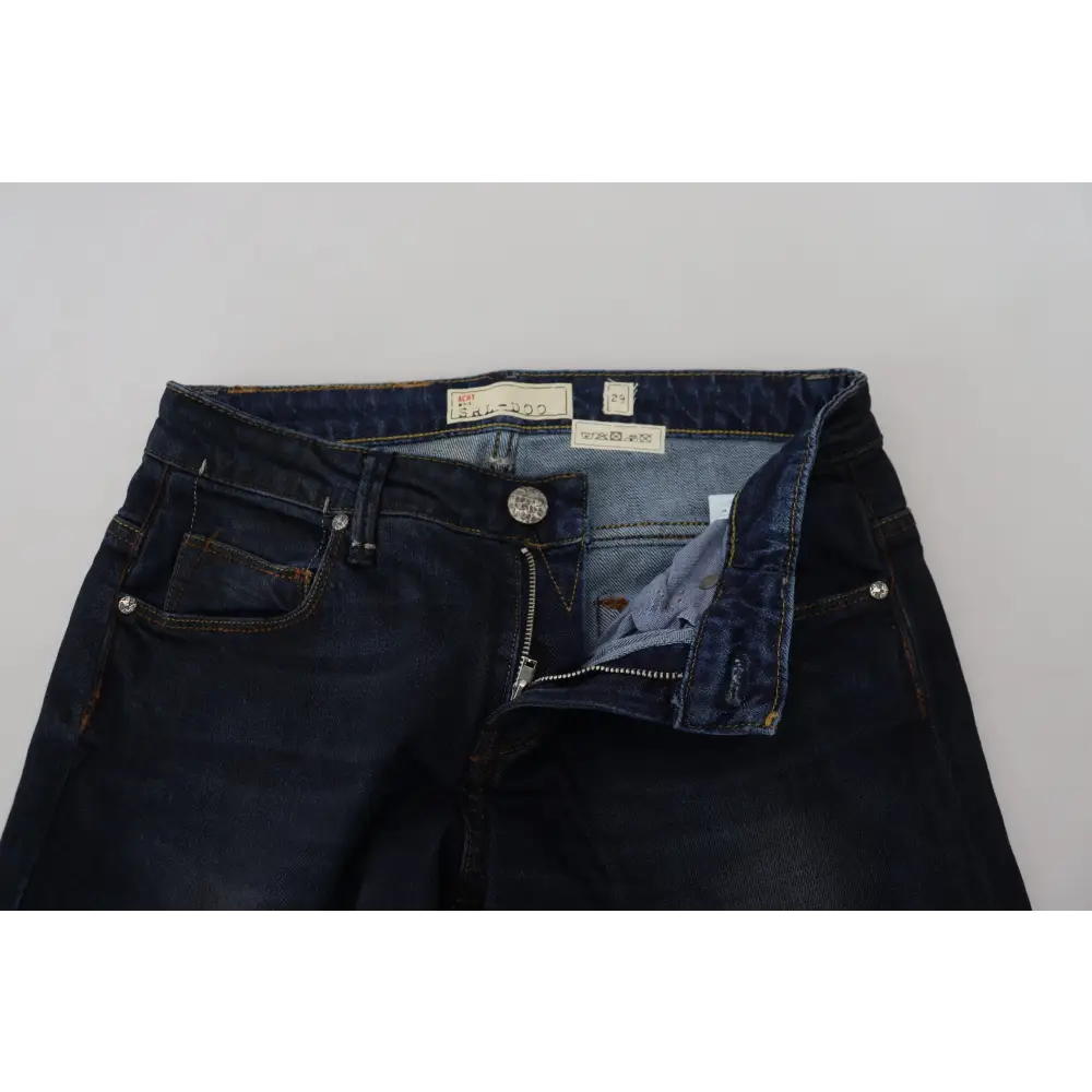 Acht Blue skinny low waist denim jeans, mørk indigo, spar 30-70% på mode