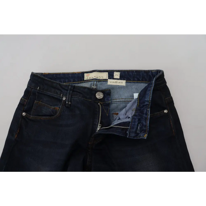 Acht Blue skinny low waist denim jeans, mørk indigo, spar 30-70% på mode