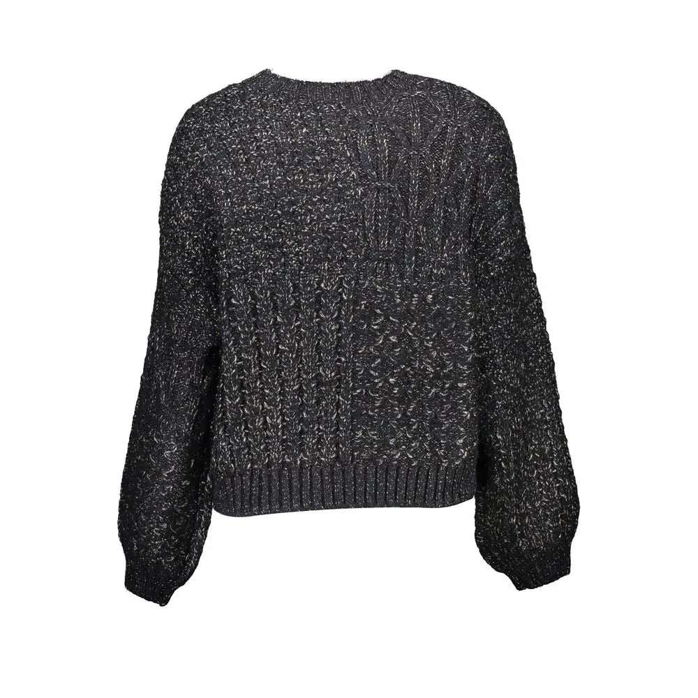 Desigual sorte sweater i sort og sølv strik, 100% originale brands