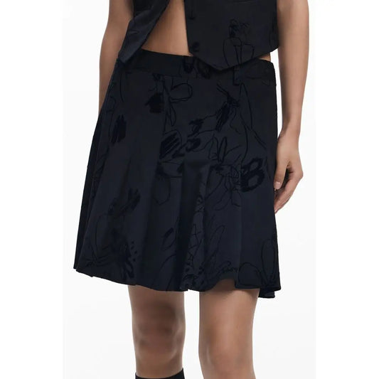 Desigual Black Polyester Skirt
