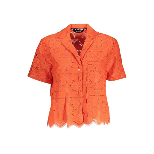 Desigual Orange Cotton Shirt - Skjorte