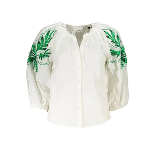 Desigual White Polyester Shirt - Skjorte