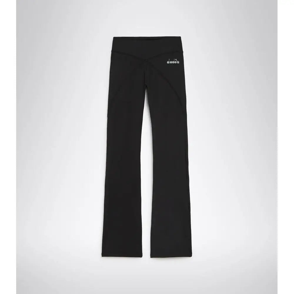 Diadora sorte højtaljede yogabukser med logo, 100% originale brands